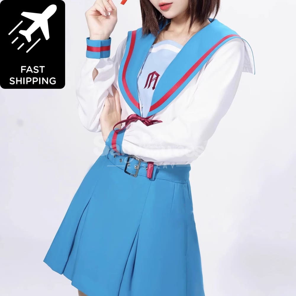 【In Stock】Anime The Melancholy of Haruhi Suzumiya Cosplay Yuki Nagato Cosplay Costume Premium Edition Cosplay Costumes