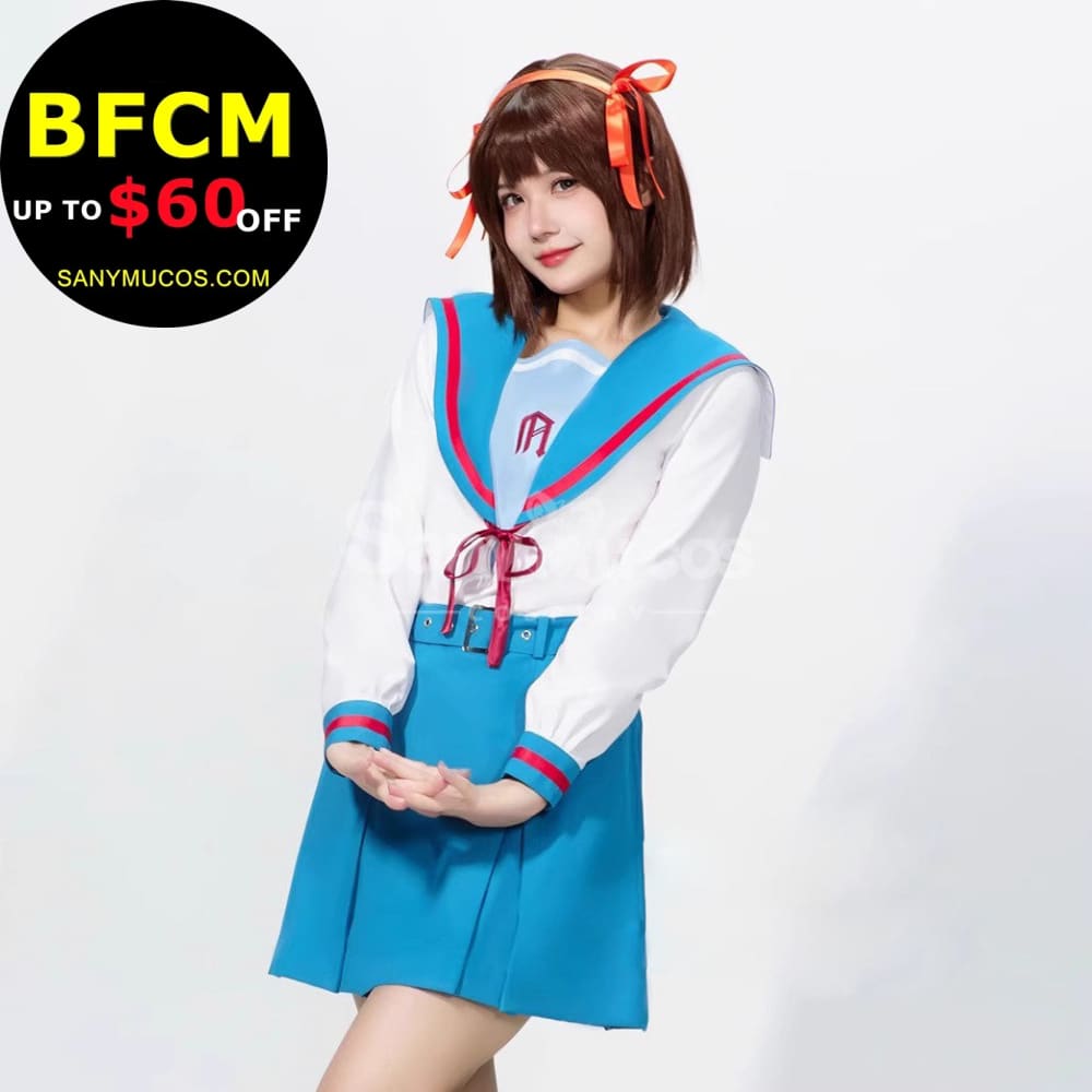 【In Stock】Anime The Melancholy of Haruhi Suzumiya Cosplay Yuki Nagato Cosplay Costume Premium Edition Cosplay Costumes