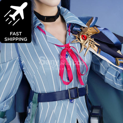 【Pre-Sale】Game Arknights Cosplay Blaze Explosive Blue Flame Costume Premium Edition Costumes