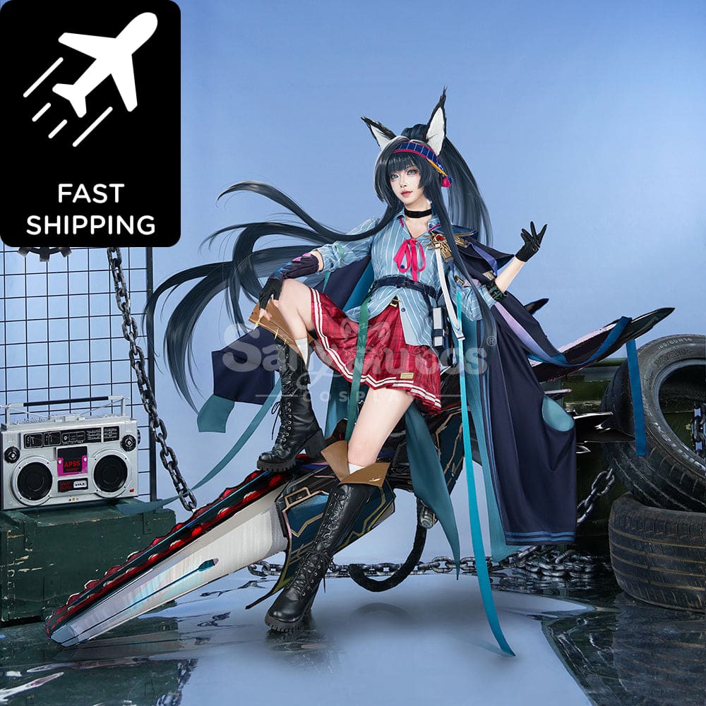 【Pre-Sale】Game Arknights Cosplay Blaze Explosive Blue Flame Costume Premium Edition Costumes