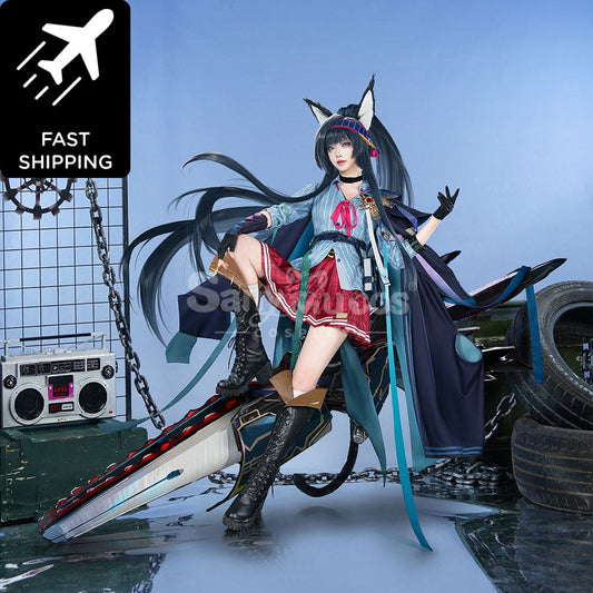 【Pre-Sale】Game Arknights Cosplay Blaze Explosive Blue Flame Costume Premium Edition Costumes 1000