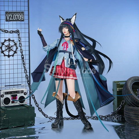 【Pre-Sale】Game Arknights Cosplay Blaze Explosive Blue Flame Costume Premium Edition Costumes