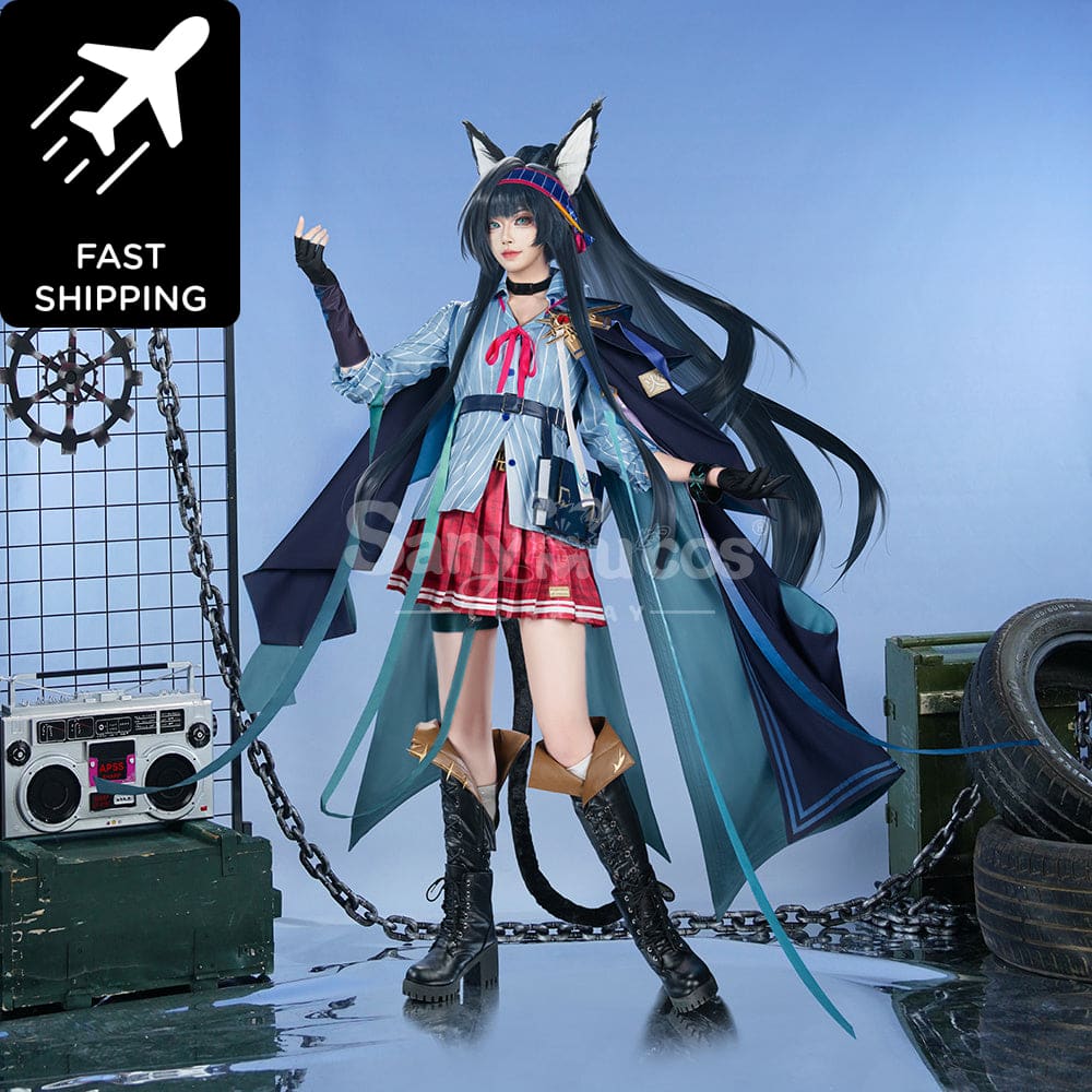 【Pre-Sale】Game Arknights Cosplay Blaze Explosive Blue Flame Costume Premium Edition Costumes
