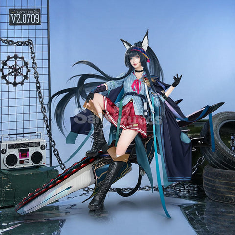 【Pre-Sale】Game Arknights Cosplay Blaze Explosive Blue Flame Costume Premium Edition Costumes