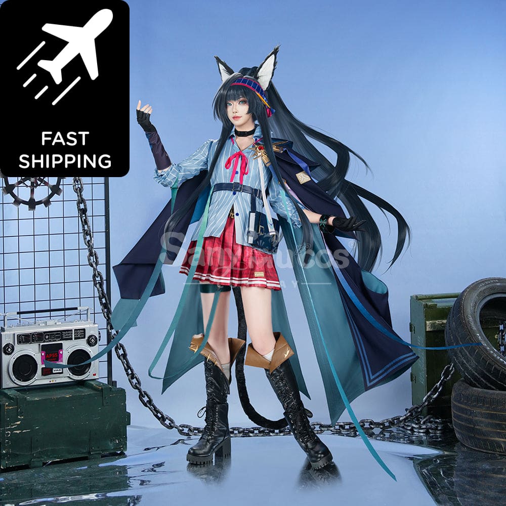 【Pre-Sale】Game Arknights Cosplay Blaze Explosive Blue Flame Costume Premium Edition Costumes