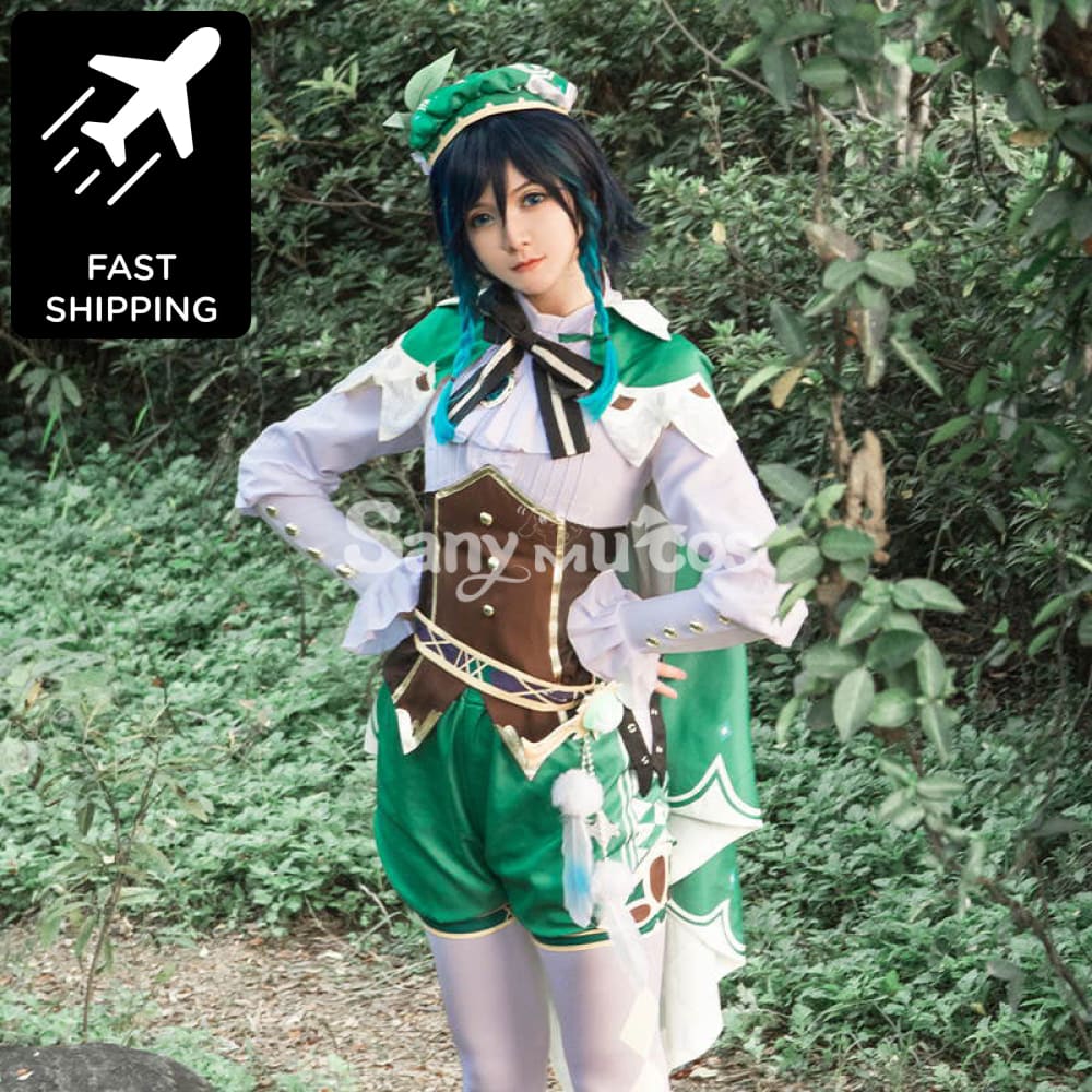 Game Genshin Impact Cosplay Barbatos/Venti Costume Outfits Fullset with Bow Tie and Corset