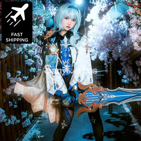 Game Genshin Impact Eula Spindrift Knight Cosplay Costume