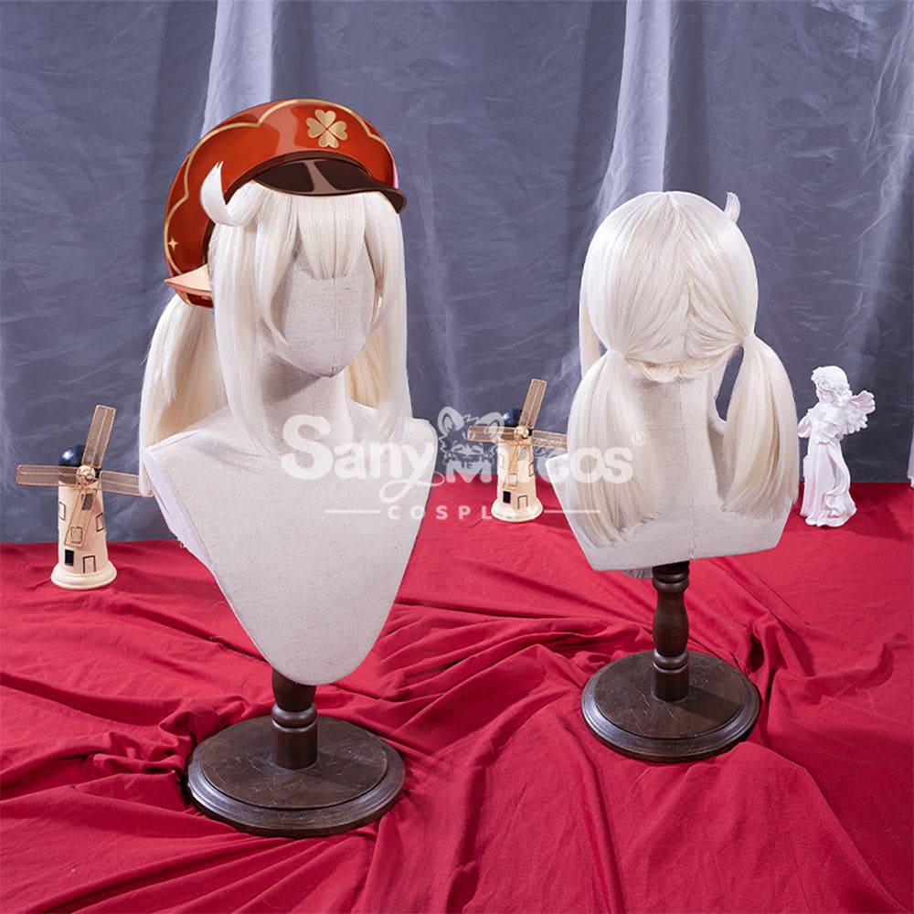 【48H To Ship】Game Genshin Impact Klee Blond Medium Twintails Cosplay Wig Wigs