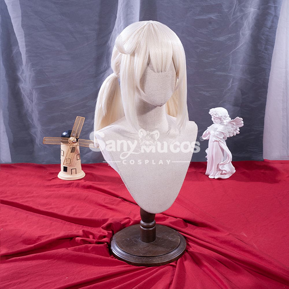 【48H To Ship】Game Genshin Impact Klee Blond Medium Twintails Cosplay Wig Wigs
