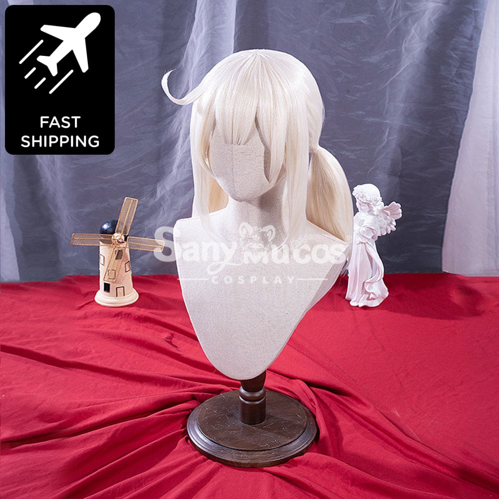 【48H To Ship】Game Genshin Impact Klee Blond Medium Twintails Cosplay Wig Wigs