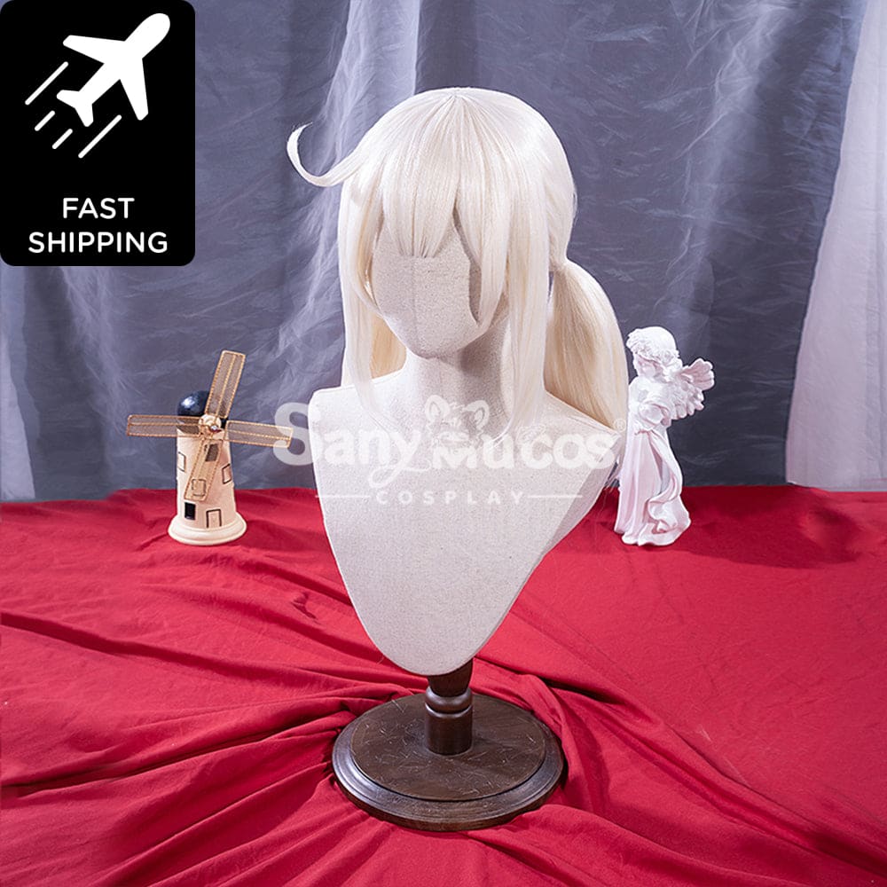 【48H To Ship】Game Genshin Impact Klee Blond Medium Twintails Cosplay Wig Wigs