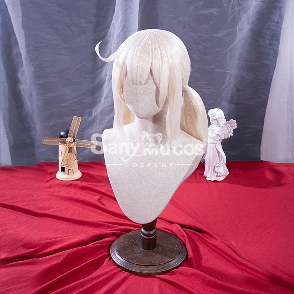 【48H To Ship】Game Genshin Impact Klee Blond Medium Twintails Cosplay Wig Wigs
