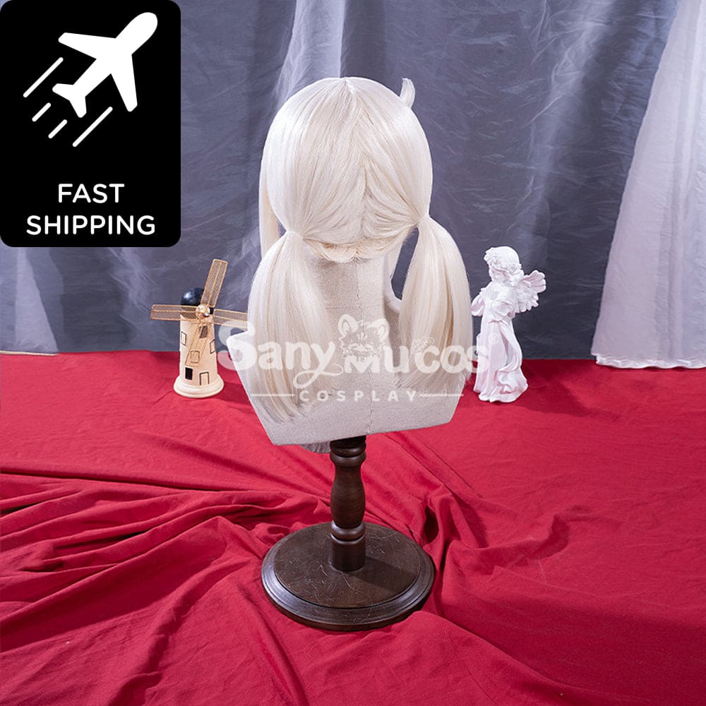 【48H To Ship】Game Genshin Impact Klee Blond Medium Twintails Cosplay Wig Wigs