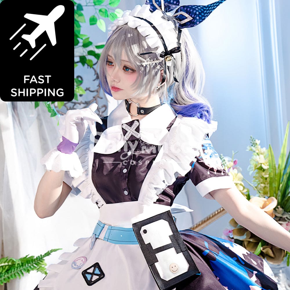 【48H To Ship】Game Honkai: Star Rail Cosplay Maid Suit Silver Wolf Costume Premium Edition Costumes