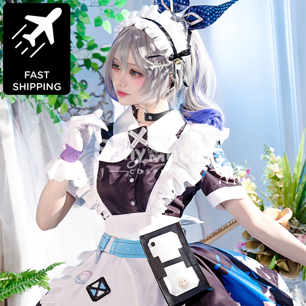 【48H To Ship】Game Honkai: Star Rail Cosplay Maid Suit Silver Wolf Costume Premium Edition Costumes