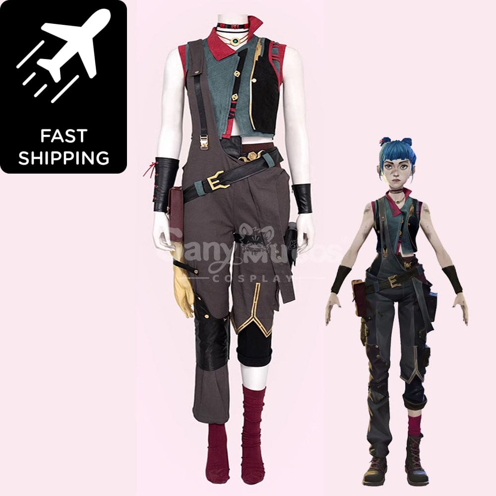 【Pre-Sale】Game League Of Legends Arcane Cosplay Jinx Vest Costume Premium Edition Costumes