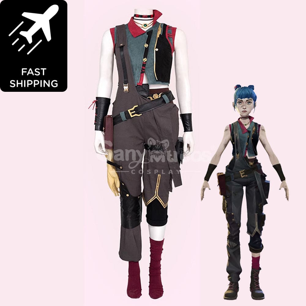 【Pre-Sale】Game League Of Legends Arcane Cosplay Jinx Vest Costume Premium Edition Costumes