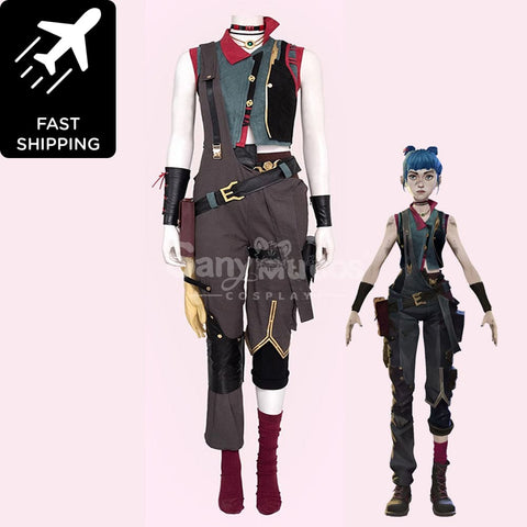 【Pre-Sale】Game League Of Legends Arcane Cosplay Jinx Vest Costume Premium Edition Costumes