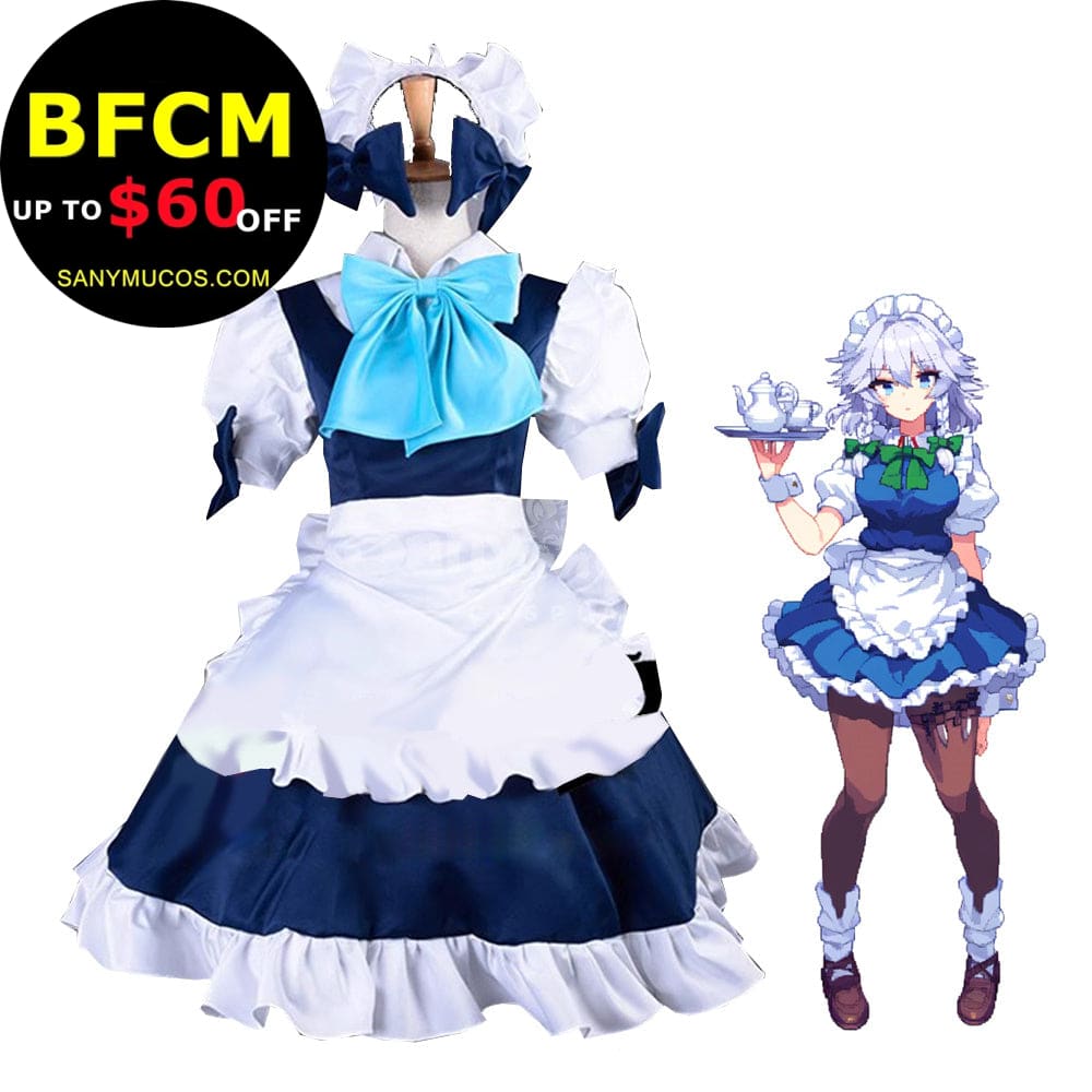 【Pre-Sale】Game the Embodiment of Scarlet Devil Cosplay Izayoi Sakuya Maid Cosplay Costume Premium Edition Cosplay