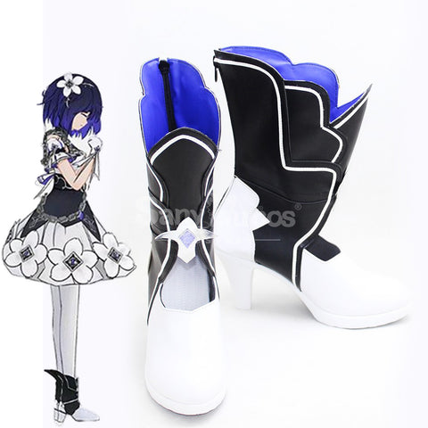 Game Honkai Impact 3rd Cosplay Stygian Nymph Seele White/Black Cosplay Shoes