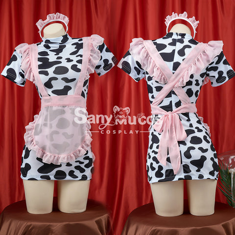 【In Stock】Maid Cosplay Cow Print Maid Lingerie Maid Costume