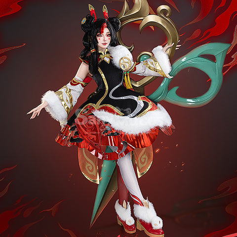【In Stock】Game League of Legends Cosplay Gwen Christmas Cosplay Costume
