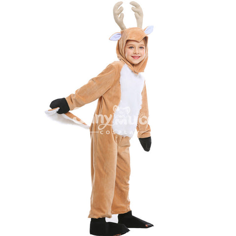 【In Stock】Christmas Cosplay Kid Size Christmas Reindeer Pajamas Cosplay Costume First Edition