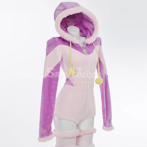 Game Street Fighter Cosplay Han Juri Plush Jumpsuit Cosplay Costume