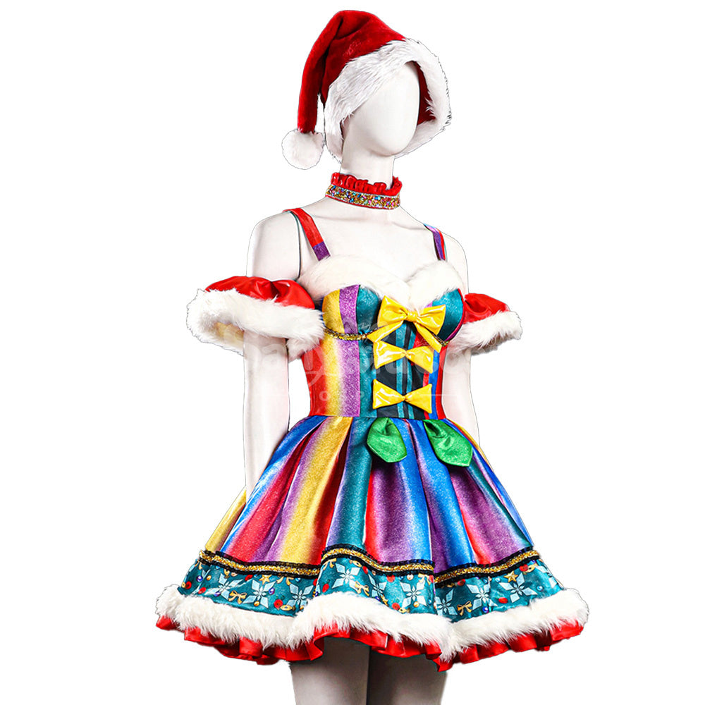 Christmas Star Sparkling Suspender Skirt Outfit New Year’s Costume Cosplay Costumes