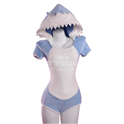 Blue Shark Cosplay Plush Jumpsuit Cosplay Costume