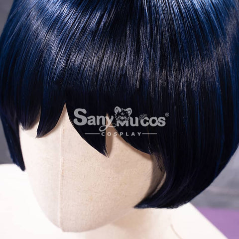 【In Stock】Game Genshin Impact The Wanderer Scaramouche Kunikuzushi Purple Short Cosplay Wig Wigs