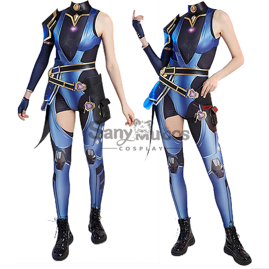 Game Valorant Duelist Reyna Leina Cosplay Costume Roleplaying Clothes Suit with Pants and Earrings 800