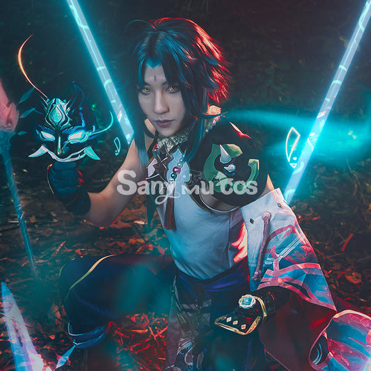 Game Genshin Impact Xiao Yaksha Cosplay Liyue Anemo Male Cosplay Xiao Costumes 800