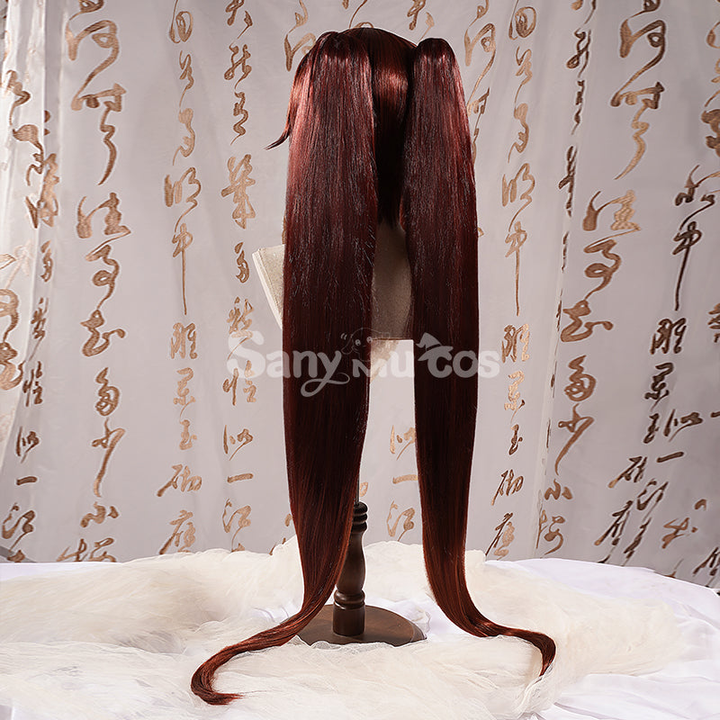 Game Genshin Impact Hutao Cosplay Wig Hu Tao Dark Brown