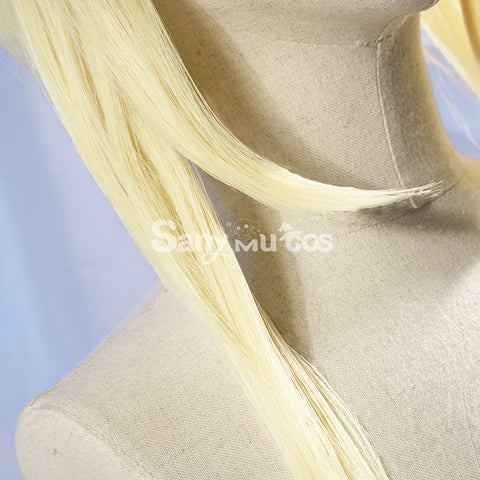 Game Genshin Impact Female Traveler Lumine Cosplay Wig Gold Short Hair