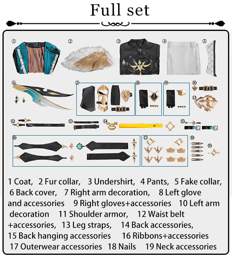 【Pre-Sale】Game Genshin Impact Cosplay Varka Cosplay Costume Premium Edition Costume / S Cosplay Costumes