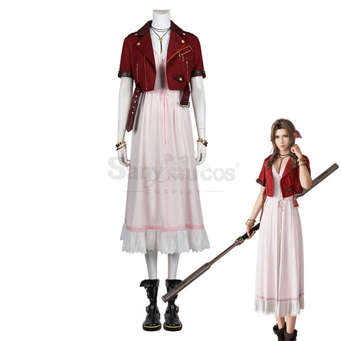 【Custom-Tailor】Game Final Fantasy VII Cosplay Aerith Gainsborough Cosplay Costume
