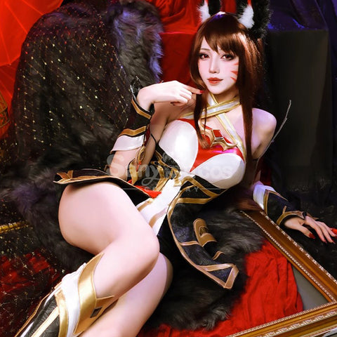 【In Stock】Game League of Legends Cosplay Risen Legend Ahri Cosplay Costume Premium Edition