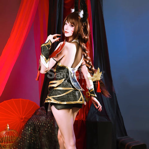 【In Stock】Game League of Legends Cosplay Risen Legend Ahri Cosplay Costume Premium Edition