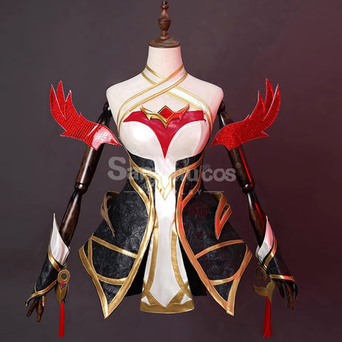 【In Stock】Game League of Legends Cosplay Risen Legend Ahri Cosplay Costume Premium Edition