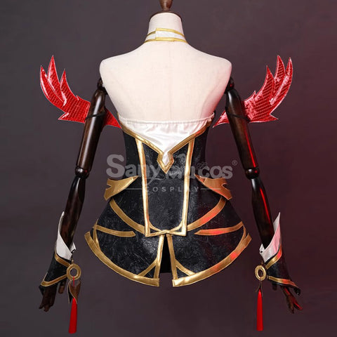 【In Stock】Game League of Legends Cosplay Risen Legend Ahri Cosplay Costume Premium Edition