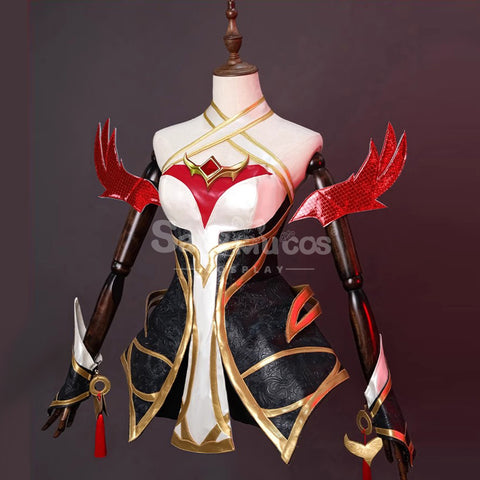 【In Stock】Game League of Legends Cosplay Risen Legend Ahri Cosplay Costume Premium Edition