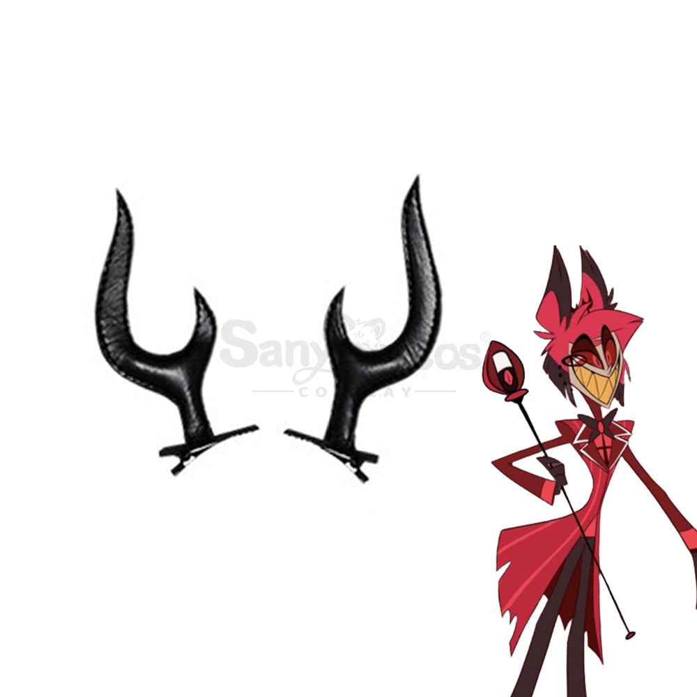 Anime Hazbin Hotel Cosplay Alastor Devil Horns Cosplay Props