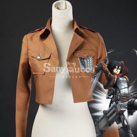 【In Stock】Anime Attack On Titan Cosplay Survey Corps Leather Suit Jacket Cosplay Costume