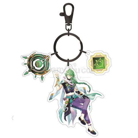 【In Stock】Game Genshin Impact Cosplay Character Cards Key Ring Cosplay Props Doll