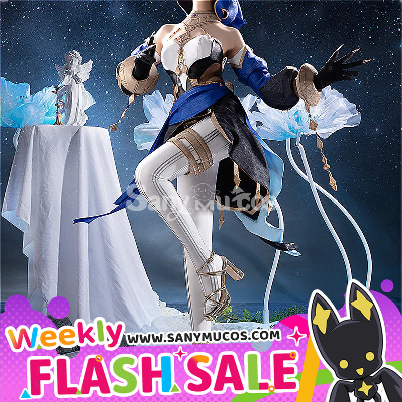 【Weekly Flash Sale On Www.Sanymucos.Com】【48H To Ship】Game Genshin Impact Layla Top and Apron Suit Classical Cosplay Costumes