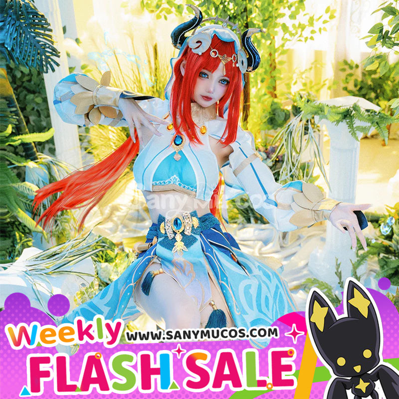 【Weekly Flash Sale on www.sanymucos.com】【48H To Ship】Game Genshin Impact Nilou Sumeru Hydro Classical Indian Style Sexy Cosplay Costume