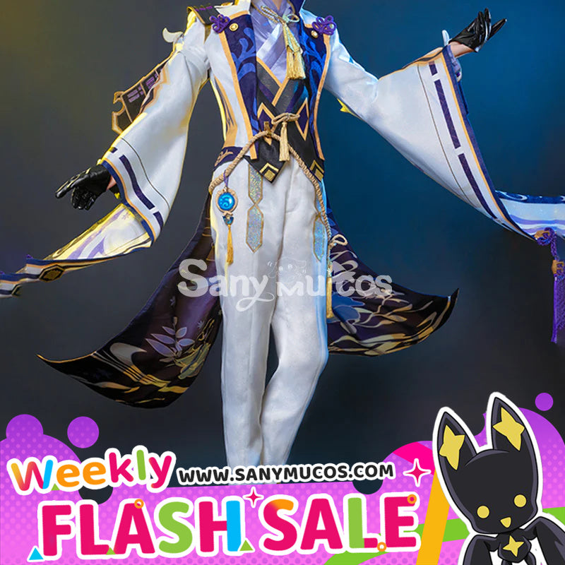 【Weekly Flash Sale on www.sanymucos.com】【48H To Ship】Game Genshin Impact Kamisato Ayato Classical Tailcoat Suit Cosplay Costume
