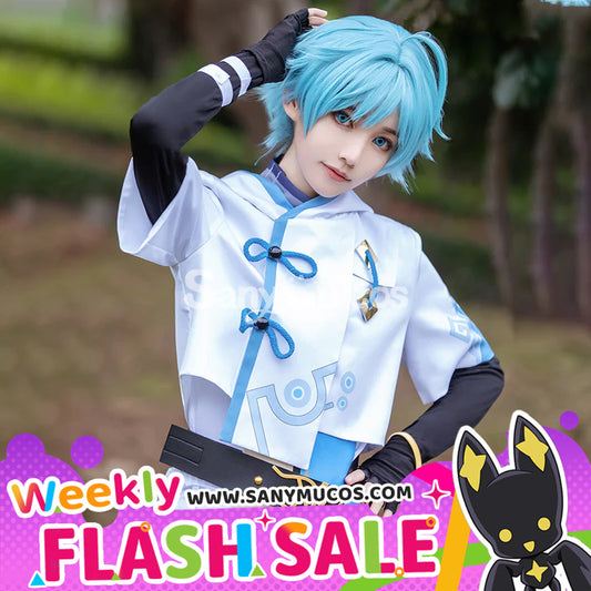 【Weekly Flash Sale on www.sanymucos.com】【48H To Ship】Game Genshin Impact Chongyun Classical Top and Pants Cosplay Costume 800
