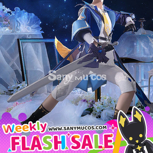 【Weekly Flash Sale on www.sanymucos.com】【48H To Ship】Game Genshin Impact Cosplay Mika Hoodie and Pants with Jacket and Gloves Cosplay Costume 800